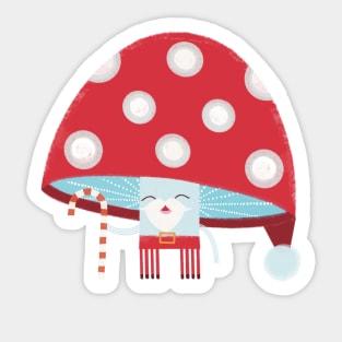 Santa Shroom Sticker